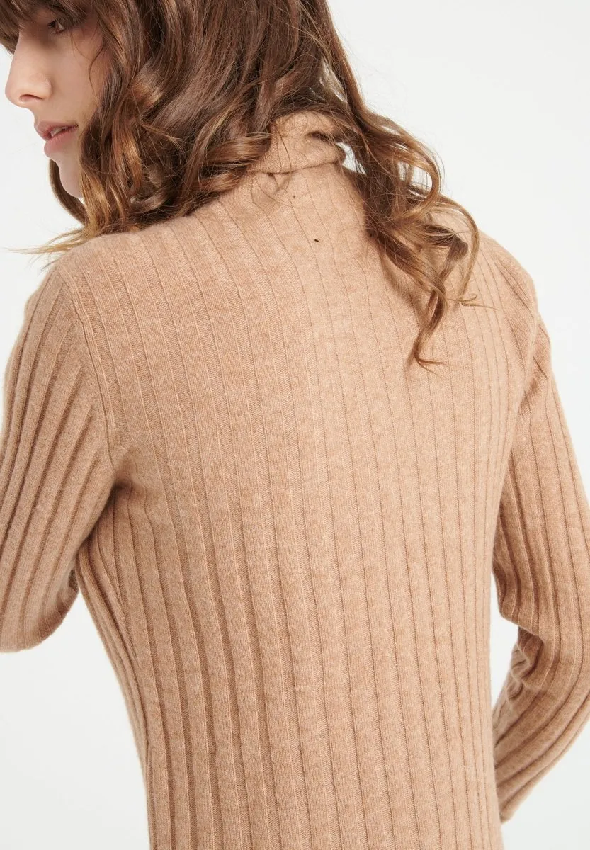 Pull col roulé cachemire camel femme - LILLY 15