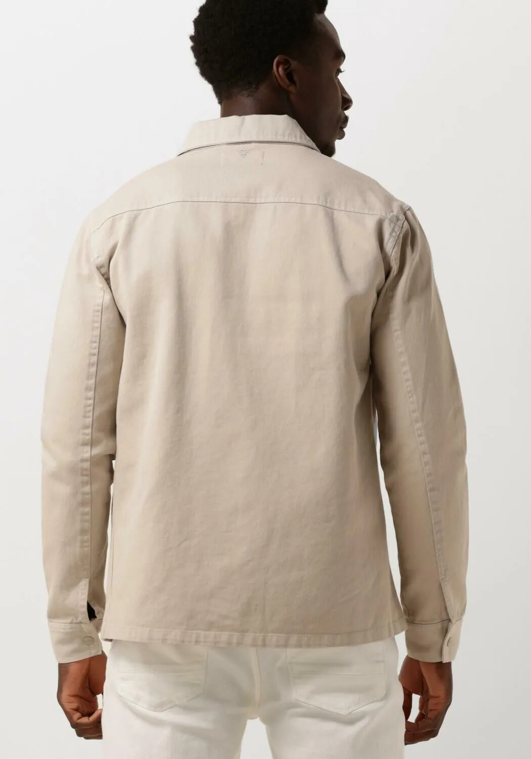 pure path surchemise twill shirt with chest pockets and garment dye sable