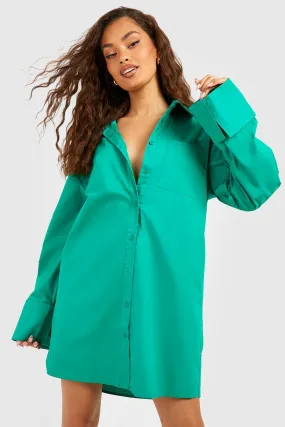 Robe chemise oversize avec manches bouffantes