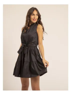 Robe courte sans manches ISOLINA - Noir