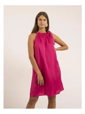 Robe courte satin IMUNE - Rose