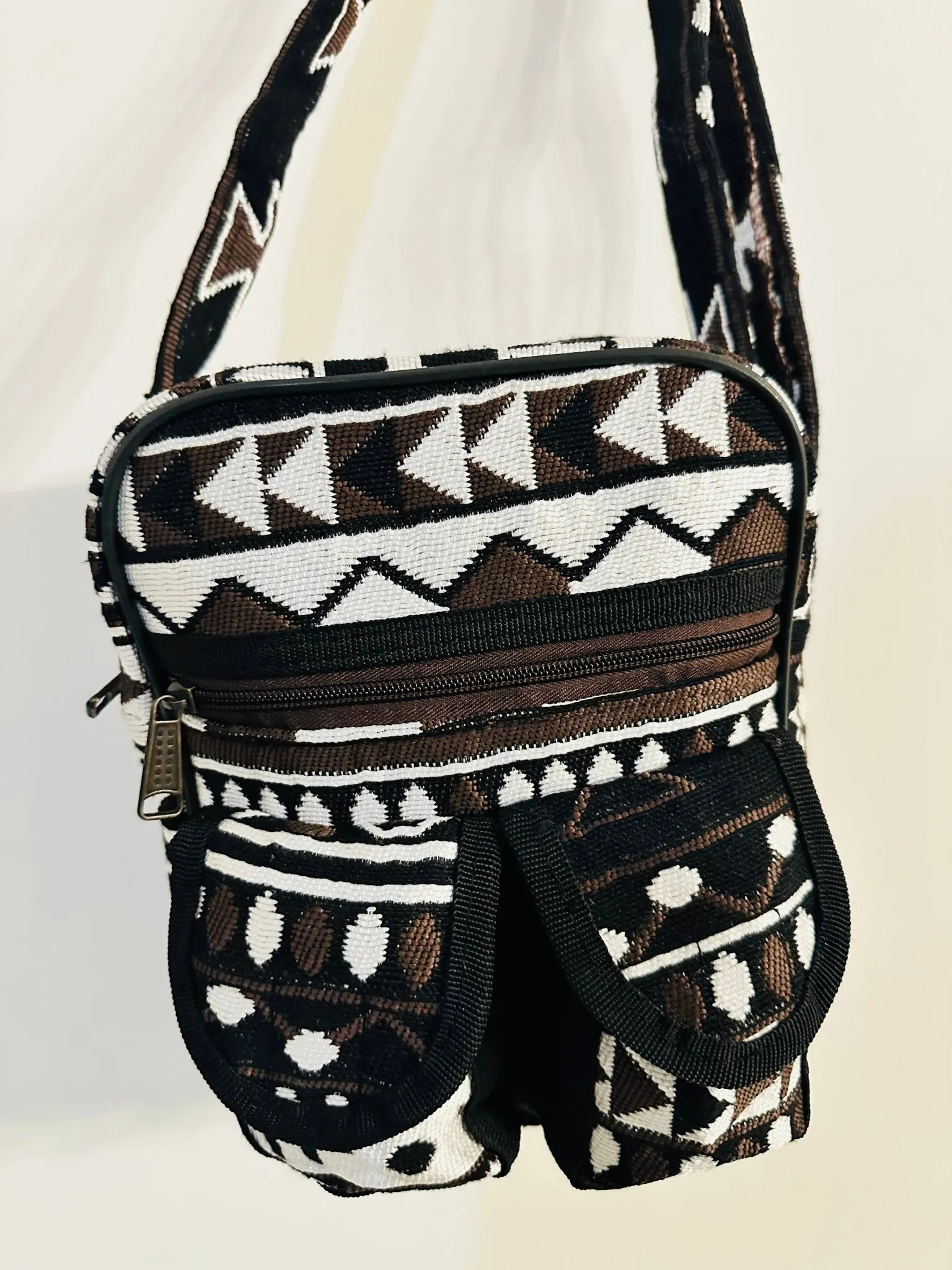 Sac Bandoulière tissu africain tissé type Bogolan