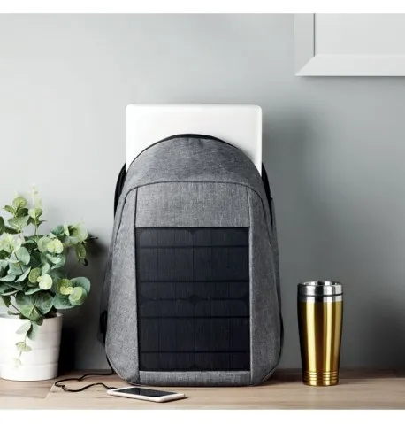 Sac à dos en polyester 600D avec chargeur solaire et port USB