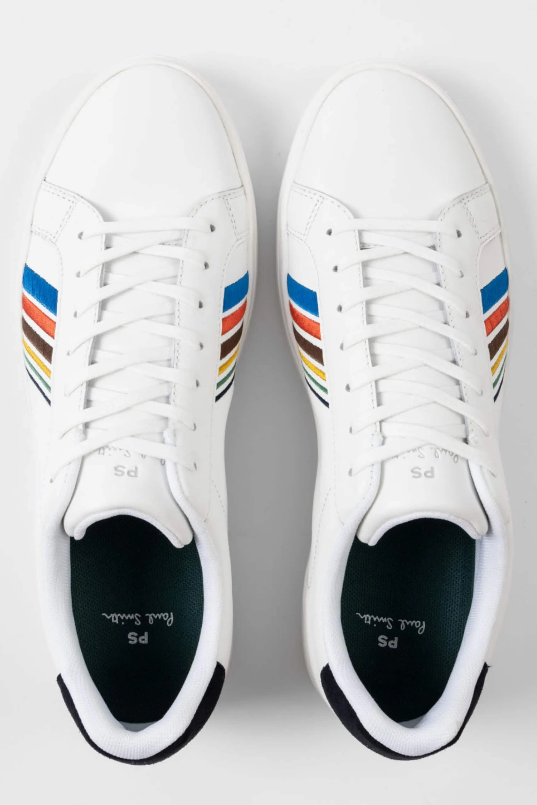 Sneakers Rex Stripe Cuir Blanche