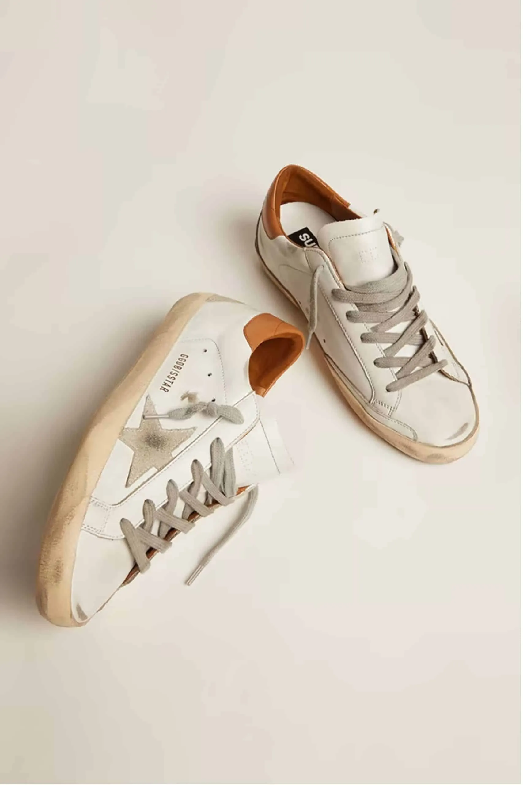 Sneakers Super Star Blanc Gris Marron