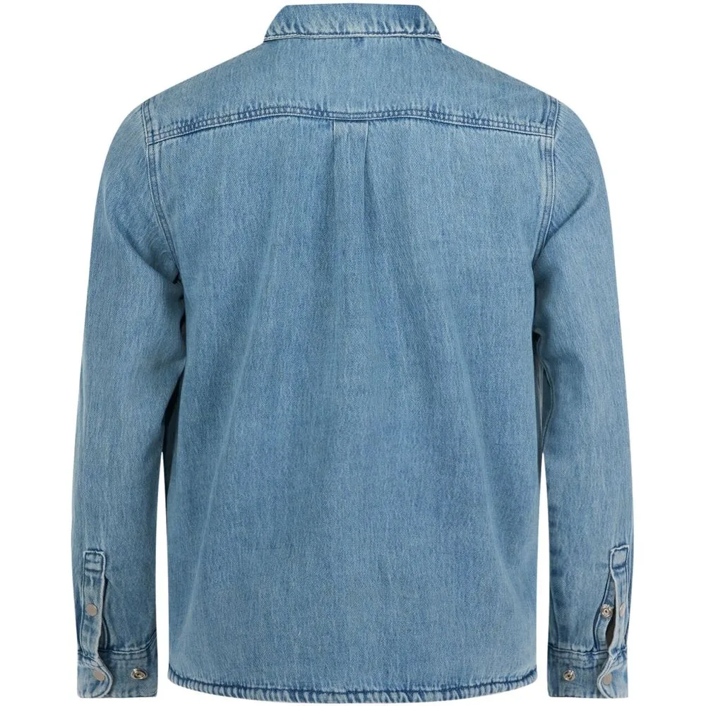 Surchemise en jean zippée en coton bio - denim zip shirt medium wash 3052 medium wash homme