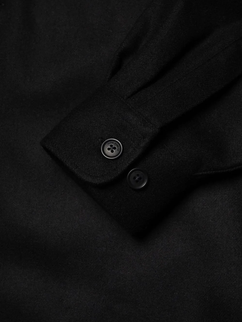 Surchemise en laine bio | noir "vincent solid board shirt - black" homme