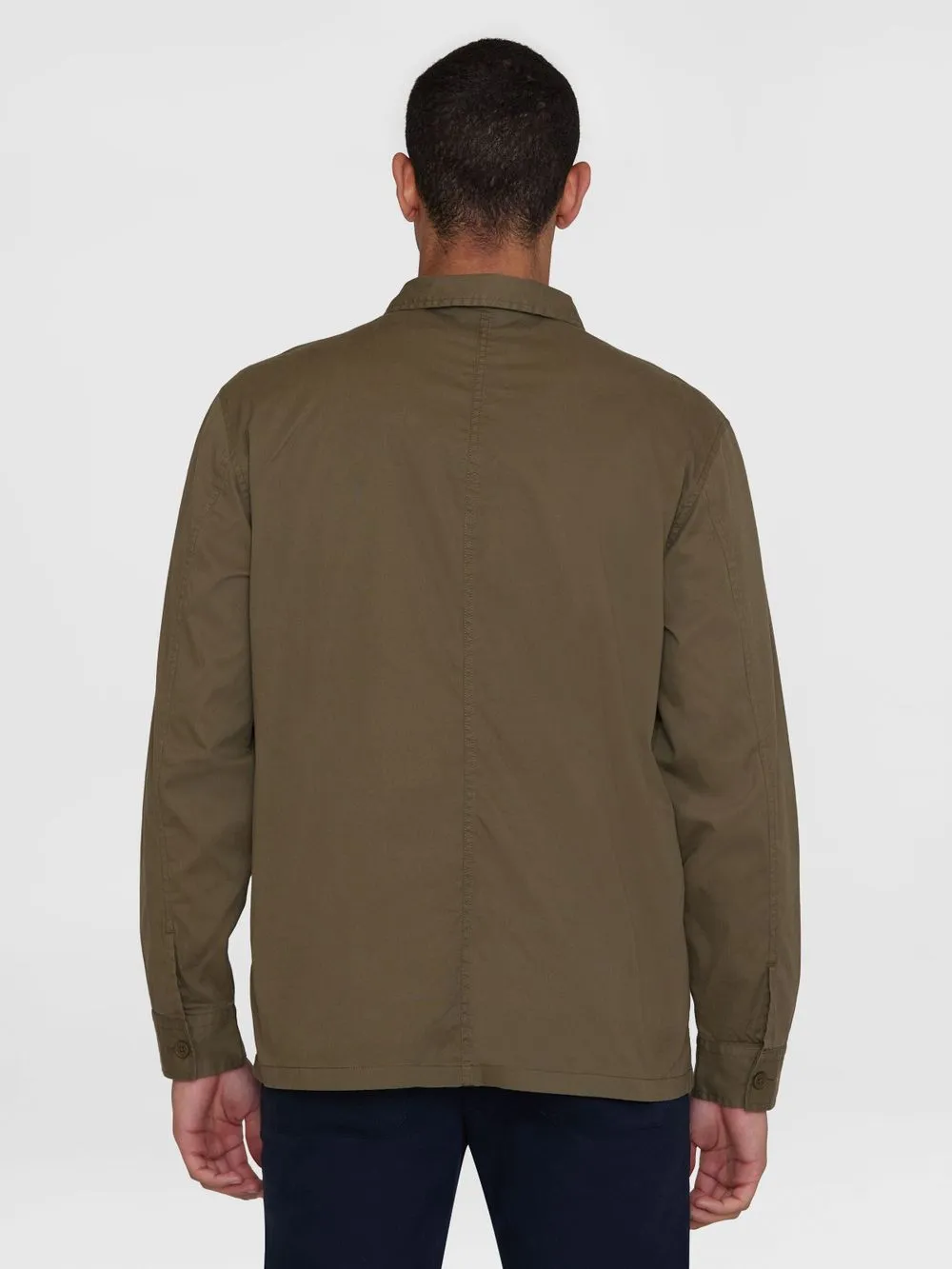 Surchemise en sergé de coton bio | olive "chuck twill overshirt burned olive" 1068 burned olive homme