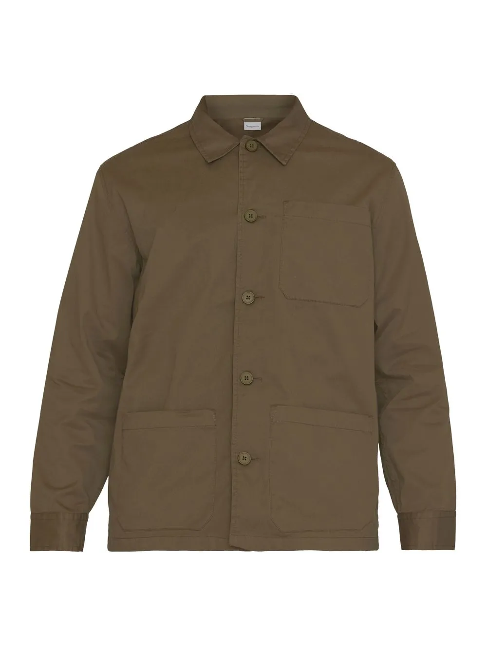 Surchemise en sergé de coton bio | olive "chuck twill overshirt burned olive" 1068 burned olive homme