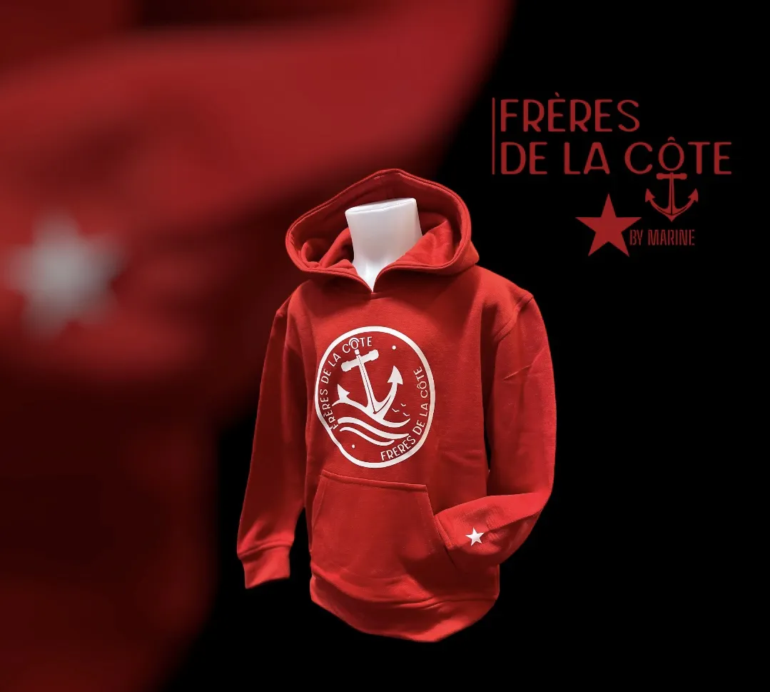 Sweat Capuche Kids ®Frères de la Côte ⭑ BY MARINE du 1/2 au 12/14 ans