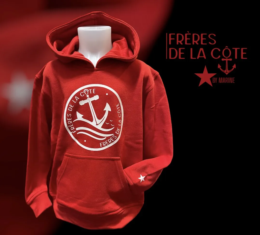 Sweat Capuche Kids ®Frères de la Côte ⭑ BY MARINE du 1/2 au 12/14 ans