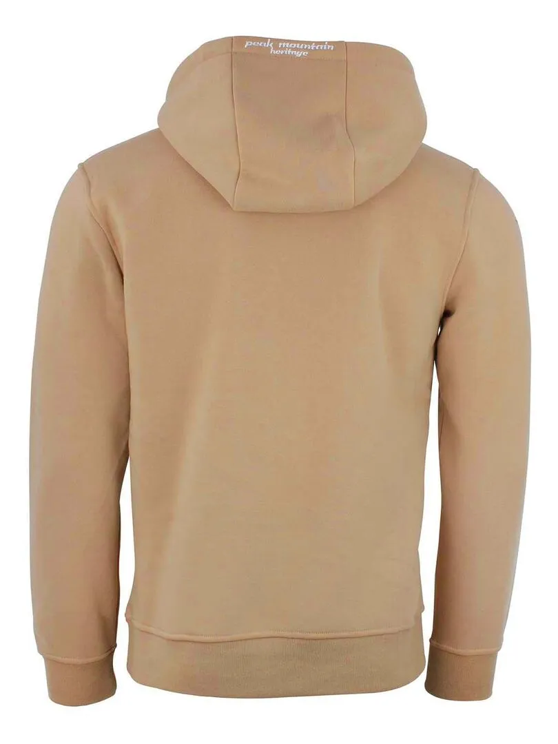 Sweat à capuche homme CONOR - PEAK MOUNTAIN - Marron caramel