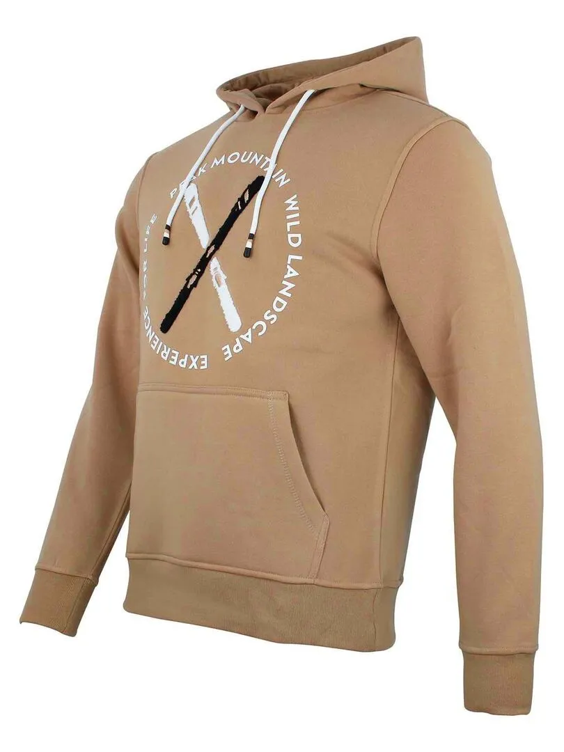 Sweat à capuche homme CONOR - PEAK MOUNTAIN - Marron caramel