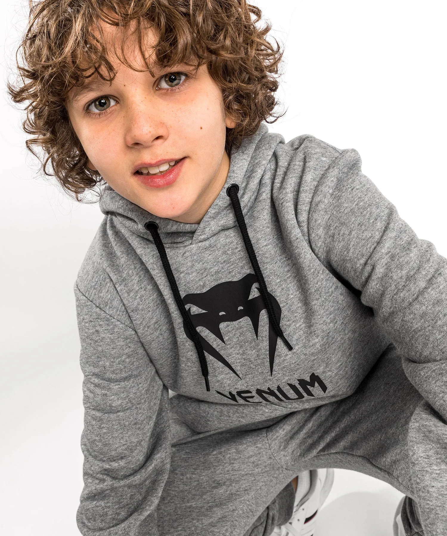 Sweatshirt à Capuche Venum Classic - Pour Enfants - Gris Chiné Clair