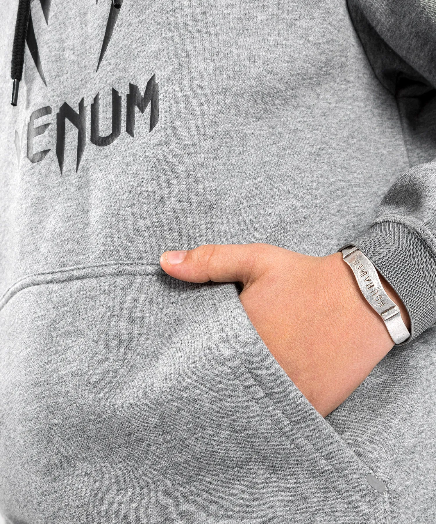 Sweatshirt à Capuche Venum Classic - Pour Enfants - Gris Chiné Clair