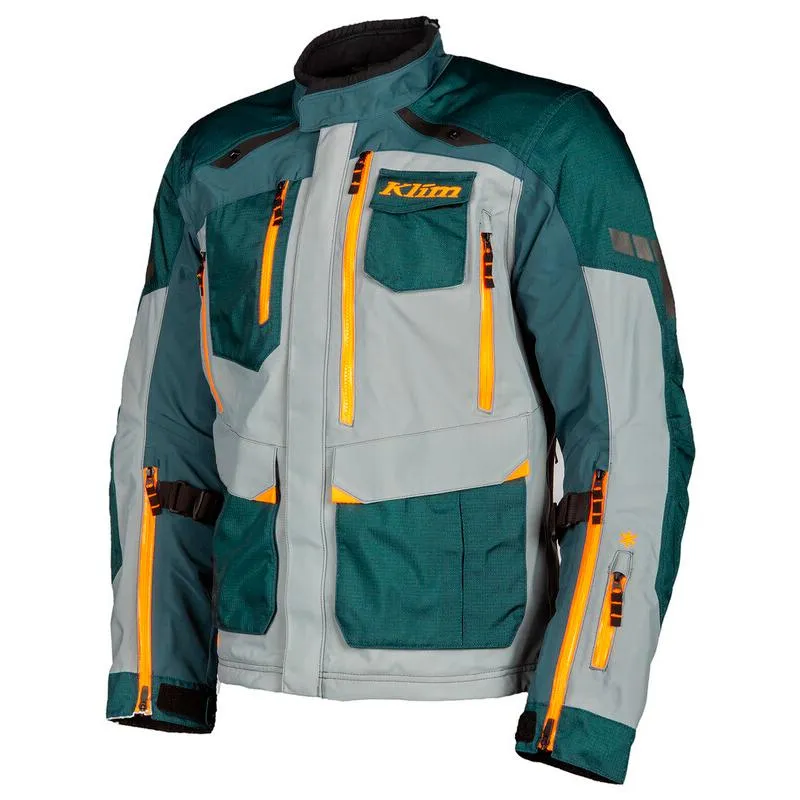 Veste CARLSBAD JACKET KLIM bleu/orange fluo/noir - MAXXESS.FR, Veste moto