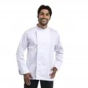 Veste de cuisine respirante grande taille liseré gris ou noir