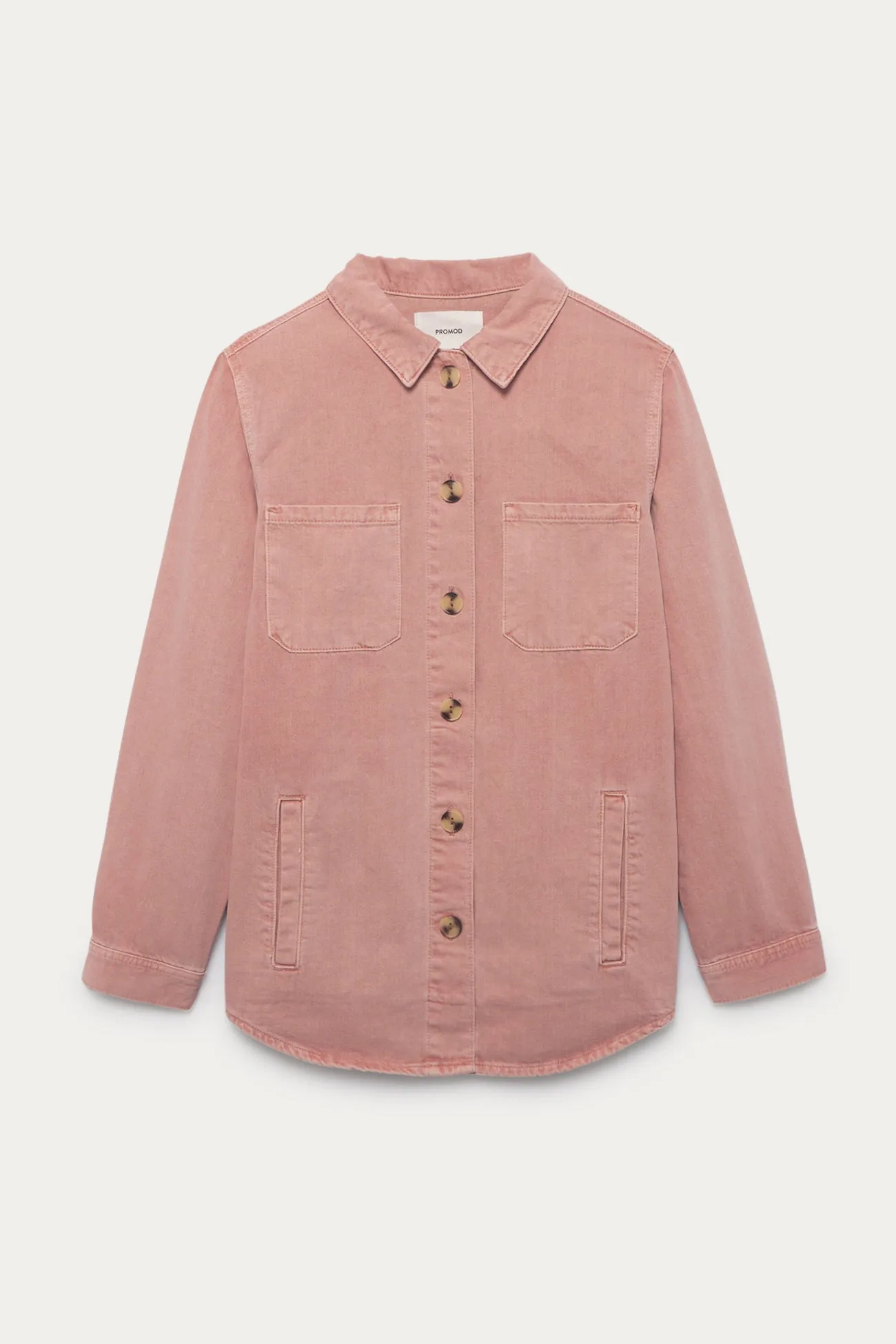 Veste surchemise en jean ALMA - Vieux rose