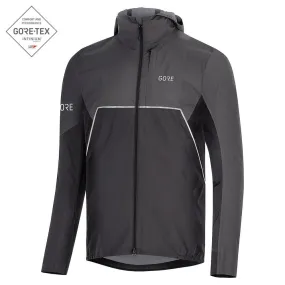 Vêtements de sport GORE® WEAR Homme | Veste à capuche de running GORE® WEARR7 Partial GORE-TEX INFINIUM™ Black/Terra Grey pour h