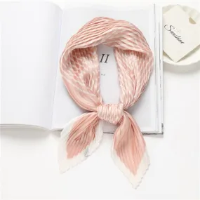 ZÉLÉNA Foulard Cheveux Femme Moderne Plissé Rose à rayures